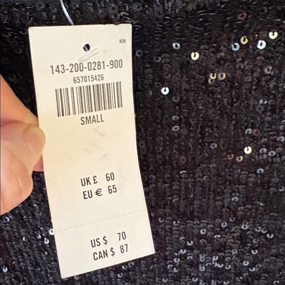 Abercrombie & Fitch Women Sequin Black Skort Size 
Small NWT - Picture 4 of 6